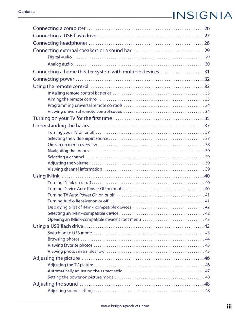 Insignia NS39D220NA16 TV Operating Manual