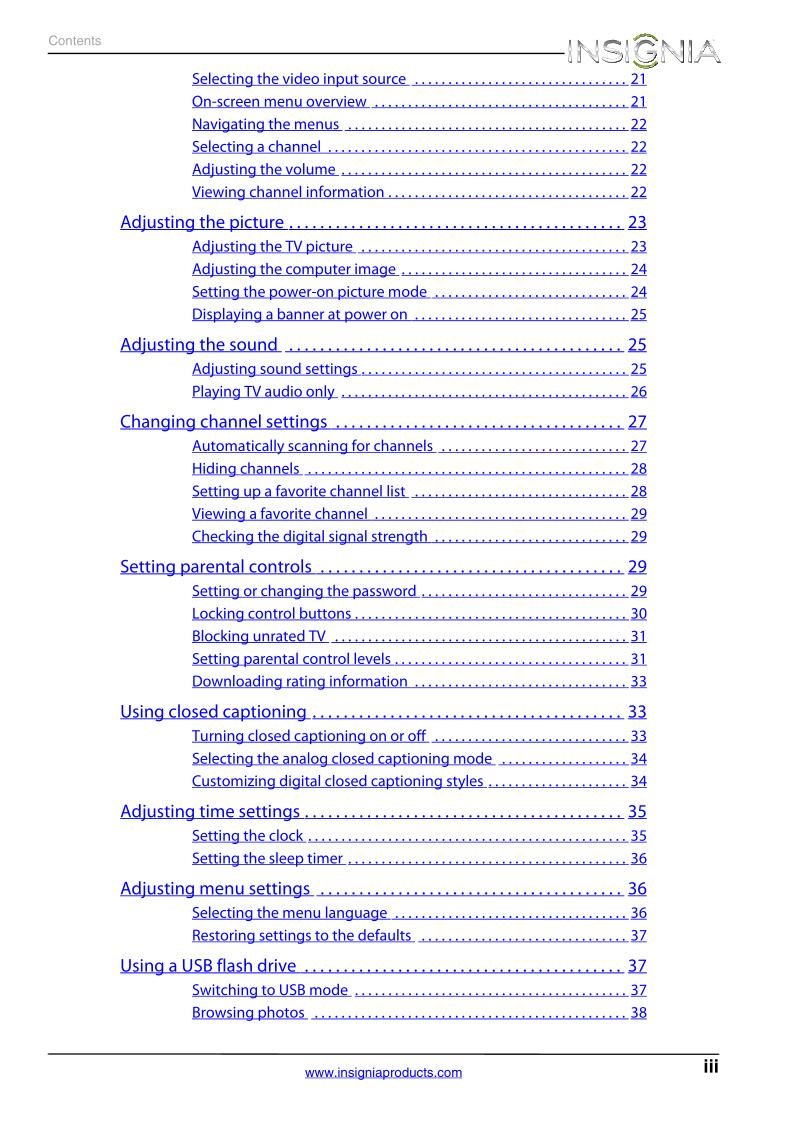 Insignia NS19LD120A13 TV Operating Manual