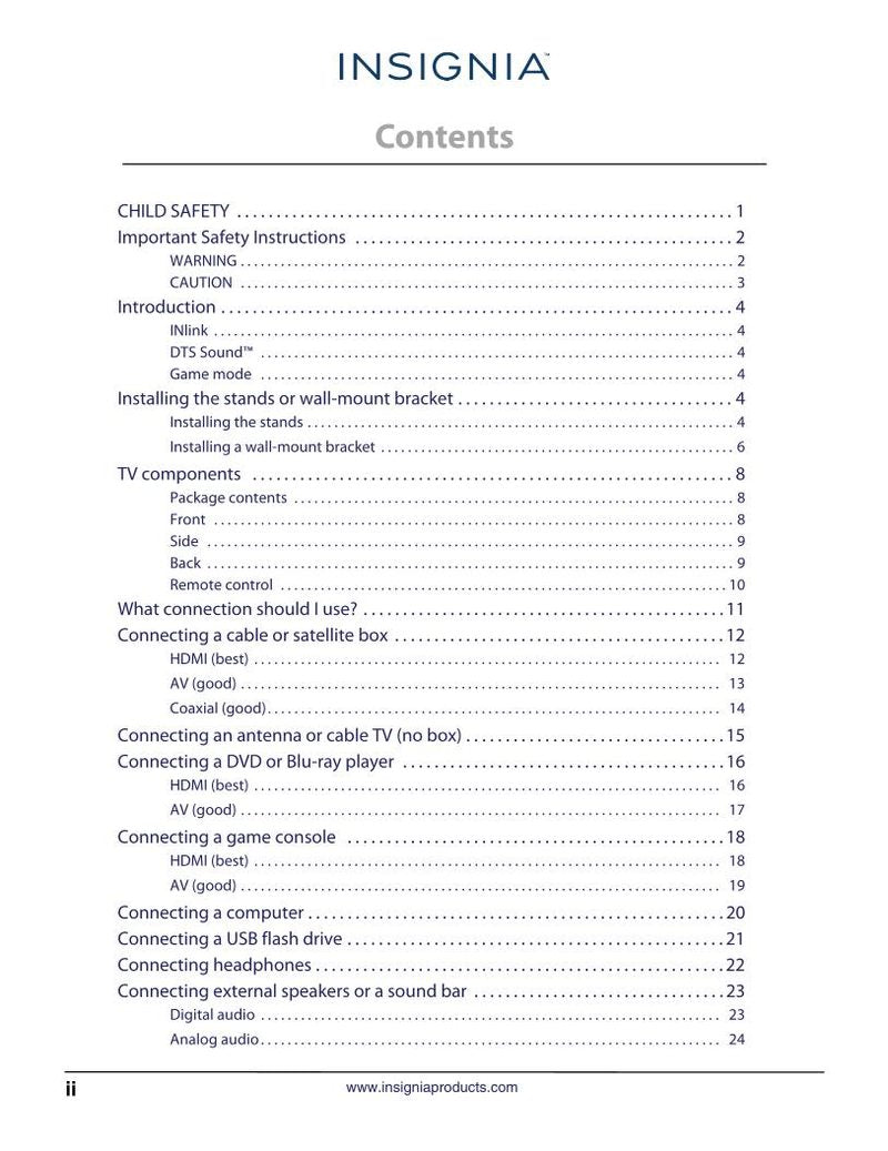 Insignia NS-32D310MX17 TV Operating Manual