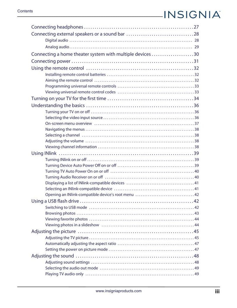 Insignia NS40D420NA16OM TV Operating Manual