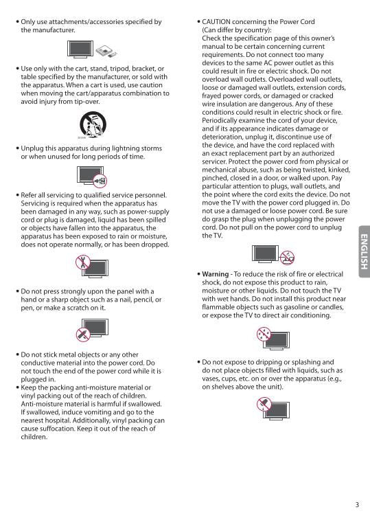 LG OLED-6POM TV Operating Manual