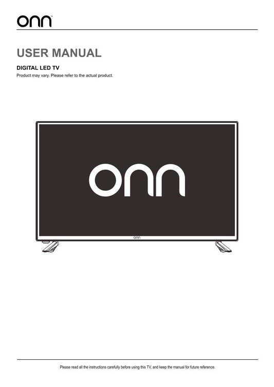 ONN ONA32HB19E03 TV Operating Manual