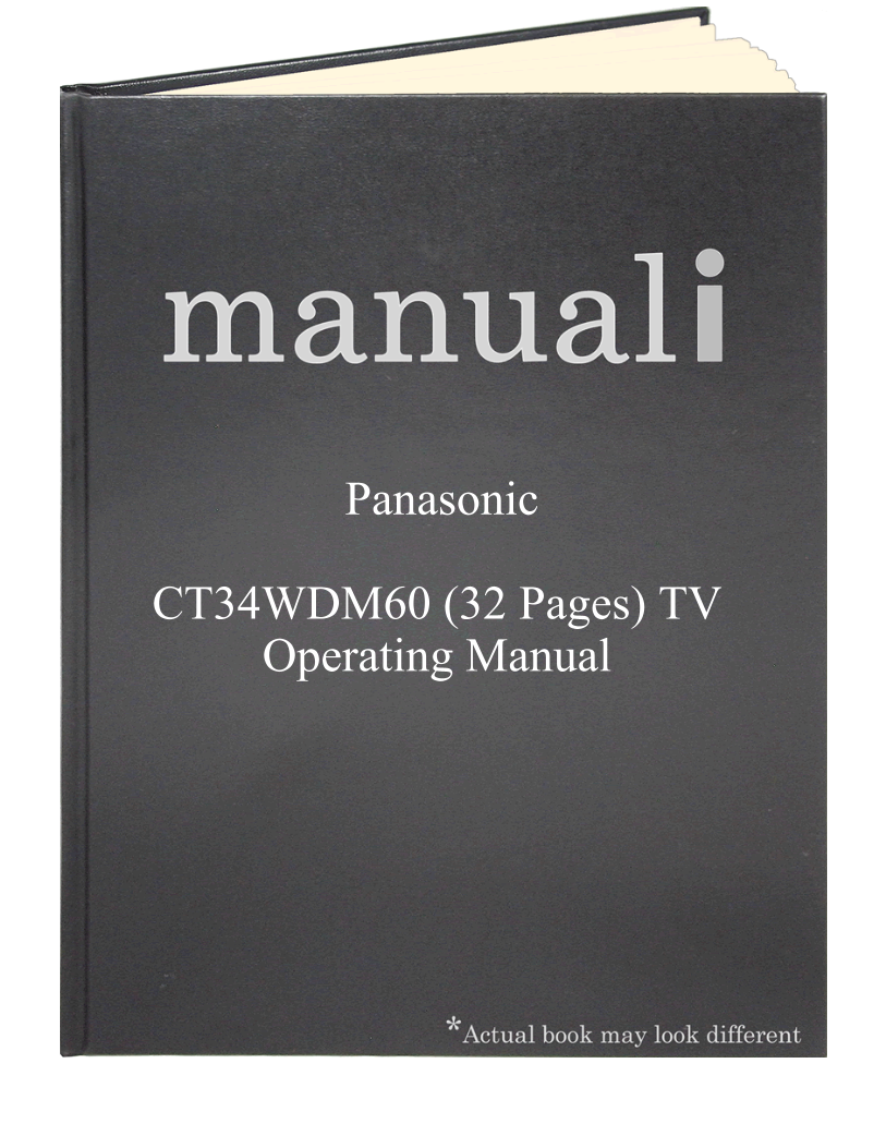 Panasonic CT34WDM60 (32 pages) TV Operating Manual