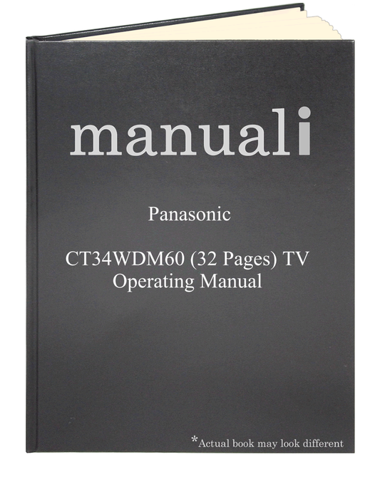 Panasonic CT34WDM60 (32 pages) TV Operating Manual