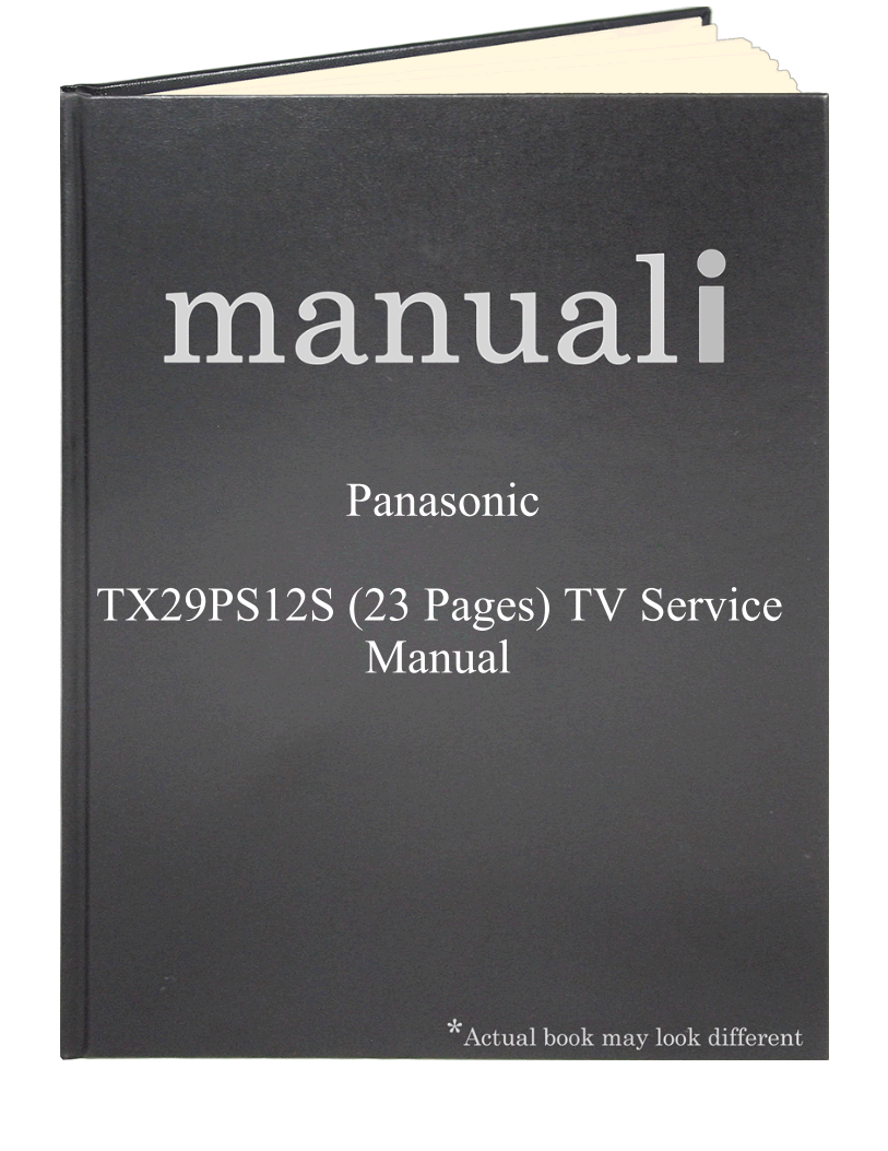 Panasonic TX29PS12S (23 pages) TV Service Manual
