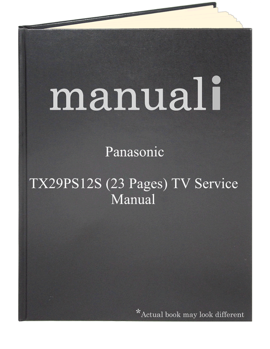 Panasonic TX29PS12S (23 pages) TV Service Manual