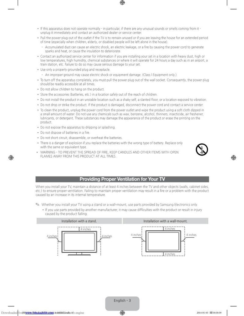 Samsung PN43F4500AFXZA PN43F4550AFXZA PN51F4500AFXZA TV Operating Manual