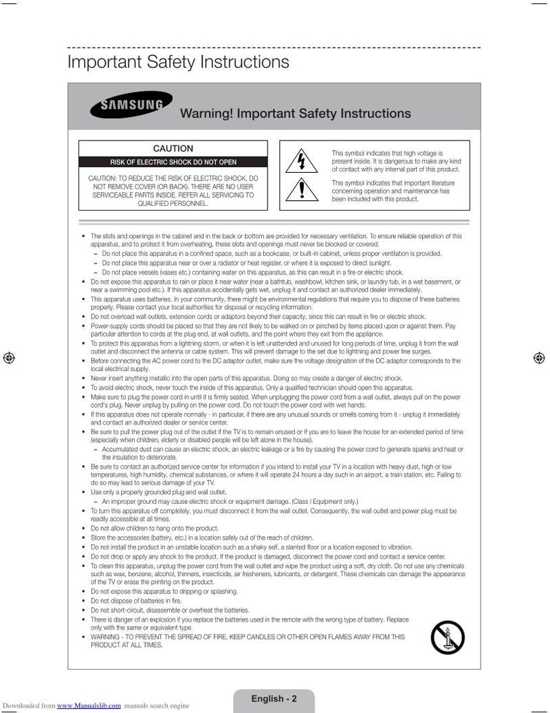 Samsung PN51F8500AFXZA TV Operating Manual