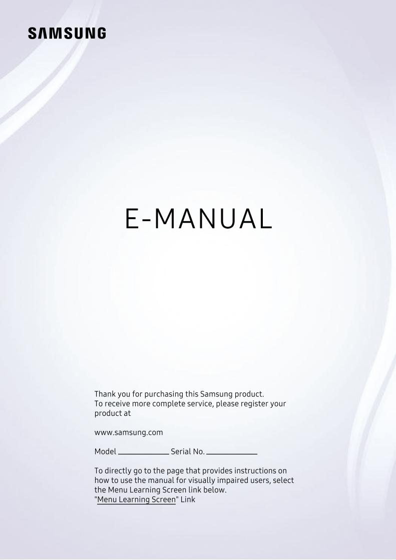 Samsung QA85QN900BKXXS TV Operating Manual