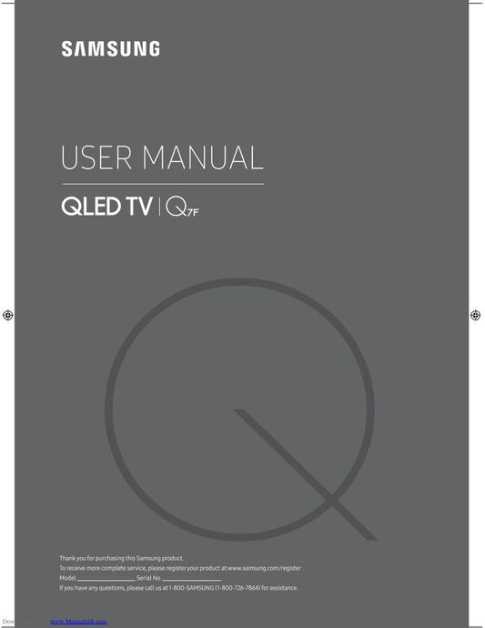 Samsung QN65Q7FAMFXZA TV Operating Manual