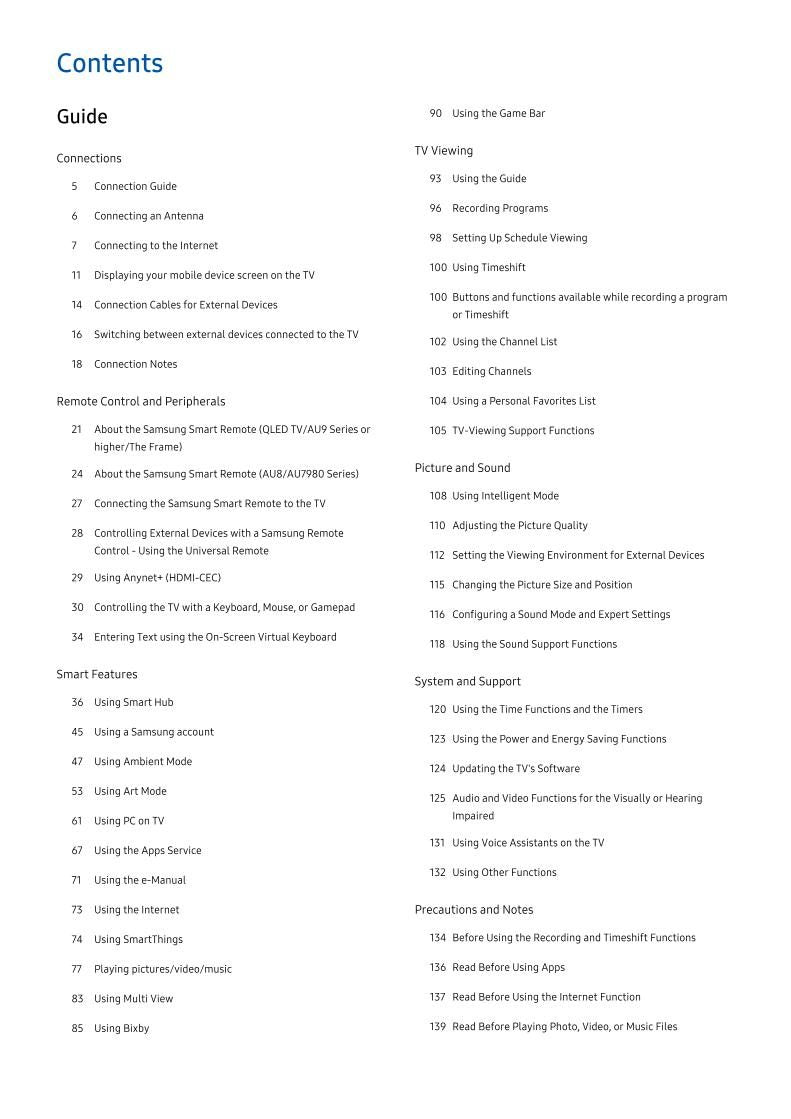 Samsung QN43LS03AAFXZA THE FRAMEOM TV Operating Manual