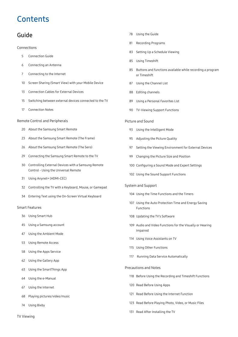 Samsung QN55LST7TAFXZA TV Operating Manual