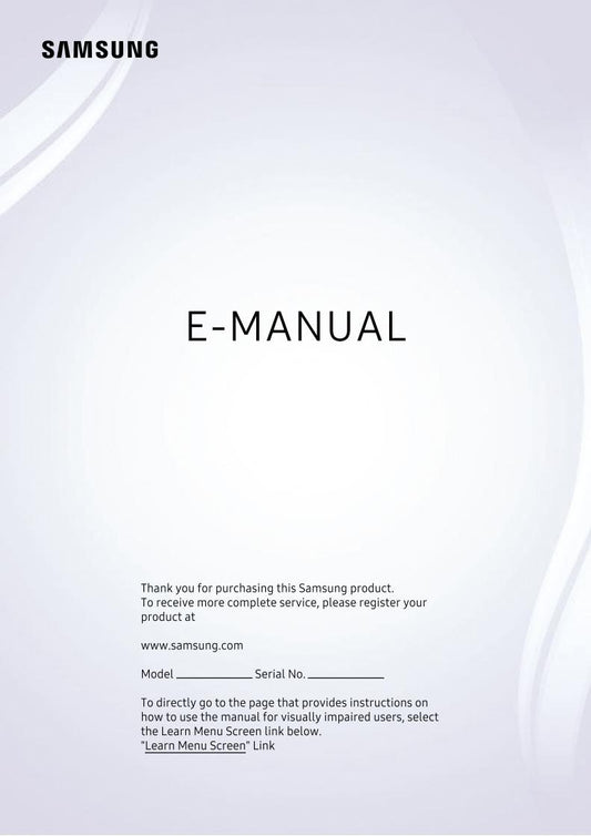 Samsung QN65QN800CFXZA TV Operating Manual