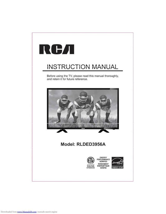 RCA RLDED3956A TV Operating Manual