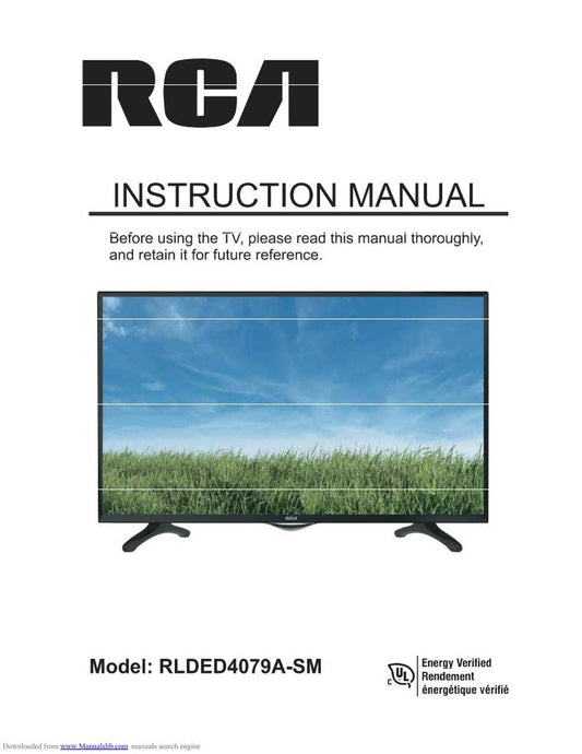 RCA RLDED4079A-SM TV Operating Manual