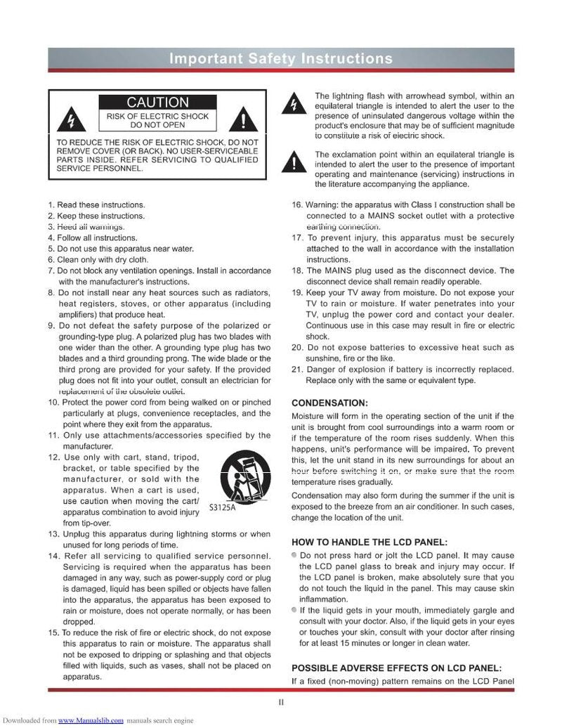 RCA RLDED4079A-SM TV Operating Manual