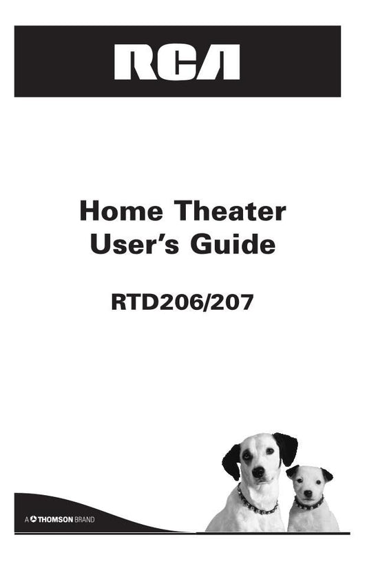 RCA RTD206 Home Theater System Operating Manual