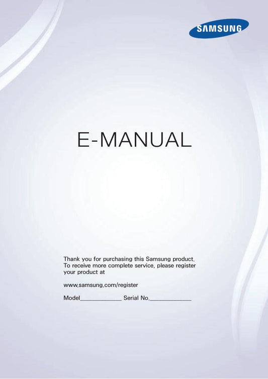 Samsung UN55H6350AFXZA TV Operating Manual