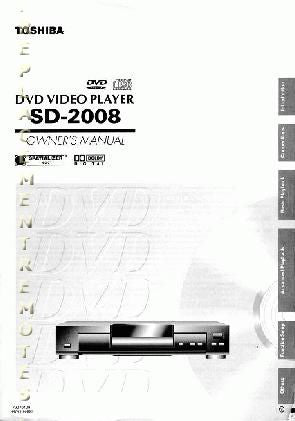 Toshiba SD1008 SD2008 SD2108 DVD Player Operating Manual