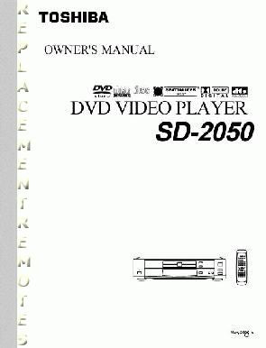 Toshiba SD2050 ser0037 DVD Player Operating Manual