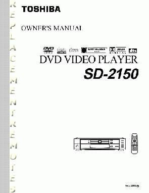 Toshiba SD2150 ser0044 DVD Player Operating Manual