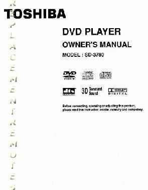 Toshiba sd3780 ser0069 Consumer Electronics Operating Manual