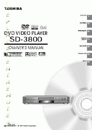 Toshiba SD3800 SDK710 SER0070 DVD Player Operating Manual