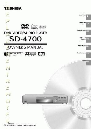 Toshiba SD4700 ser0050 DVD Player Operating Manual