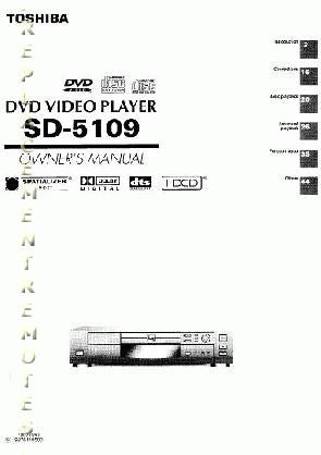 Toshiba SD3109 SD5109 SER0013 DVD Player Operating Manual