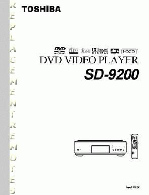 Toshiba SD9200 ser0035 DVD Player Operating Manual