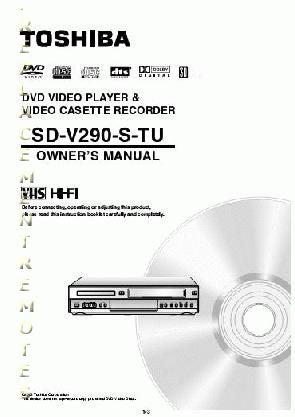 Toshiba SDV290 SDV390 DVD/VCR Combo Player Operating Manual