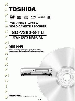 Toshiba SDV290 SDV390 DVD/VCR Combo Player Operating Manual