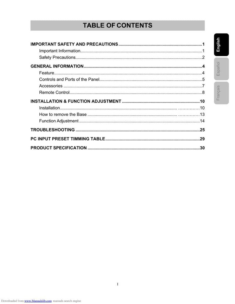 Westinghouse SK26H240S Consumer Electronics Operating Manual