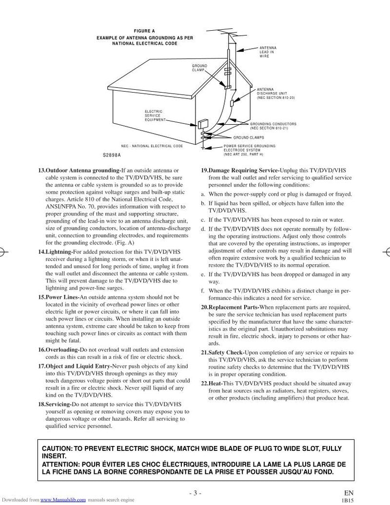 Funai SSC719B1 TV/VCR/DVD Combo Operating Manual