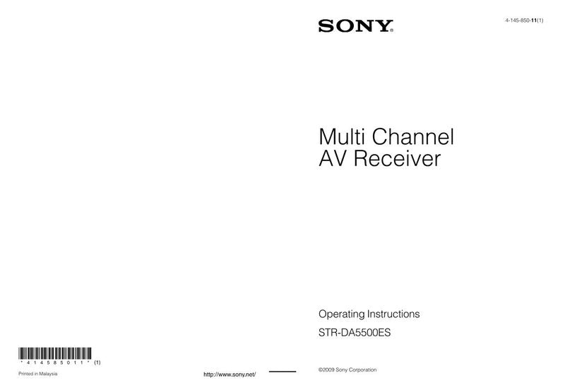 Sony STRDA5500 ES Audio/Video Receiver Operating Manual