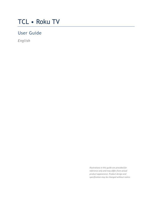 TCL 32S4610R 40FS4610R 48FS4610R TV Operating Manual