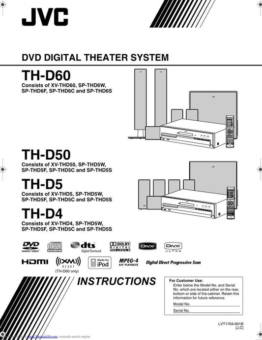 JVC TH-D50 U Audio/Video Receiver Operating Manual