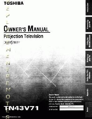 Toshiba TN43V71OM TV Operating Manual