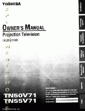 Toshiba TN50V71OM TV Operating Manual