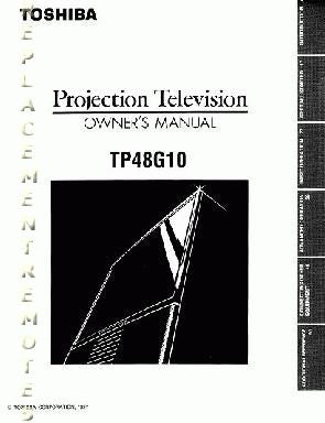 Toshiba TP48G10OM TV Operating Manual