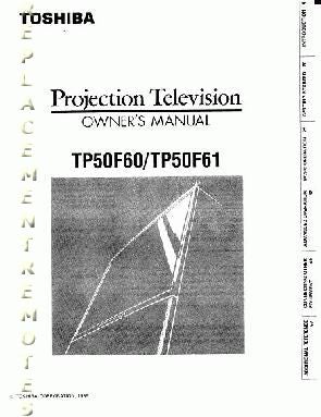 Toshiba TP50F60OM TV Operating Manual