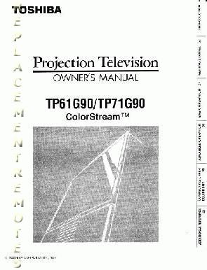 Toshiba TP61G90OM TV Operating Manual