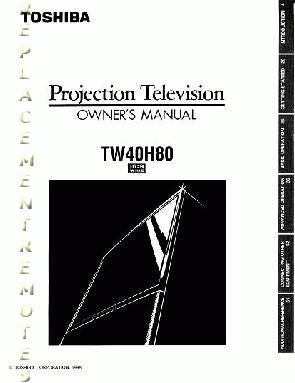 Toshiba TW40H80OM TV Operating Manual