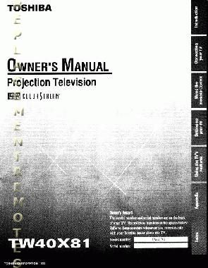 Toshiba TW40X81 TV Operating Manual