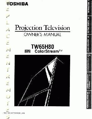 Toshiba TW65H80OM TV Operating Manual