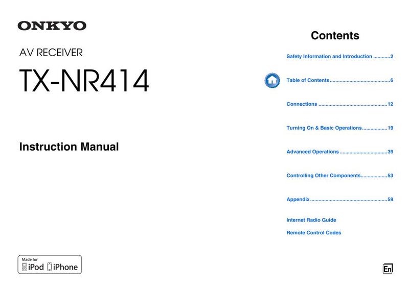 Onkyo TXNR414 Audio/Video Receiver Operating Manual