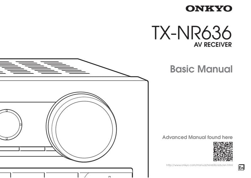 Onkyo TXNR636 Audio/Video Receiver Operating Manual