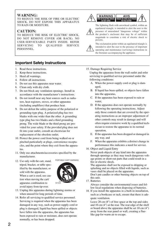 Onkyo TXSR706 Audio/Video Receiver Operating Manual