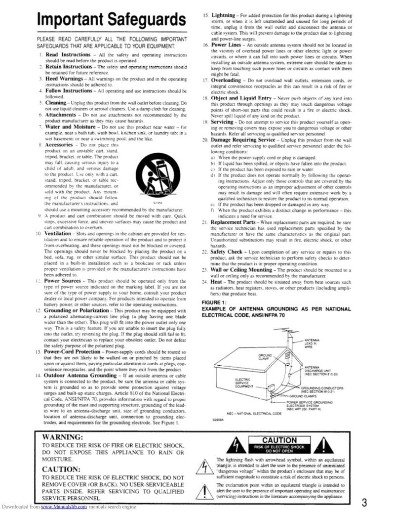 Onkyo TX8410 Audio/Video Receiver Operating Manual