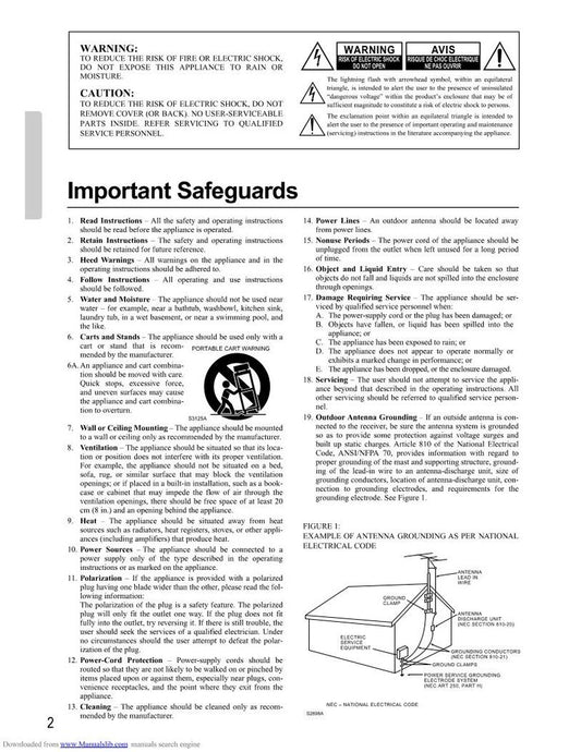 Onkyo TXSV373 Audio/Video Receiver Operating Manual